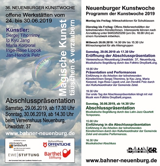 Flyer Neuenburger Kunstwoche